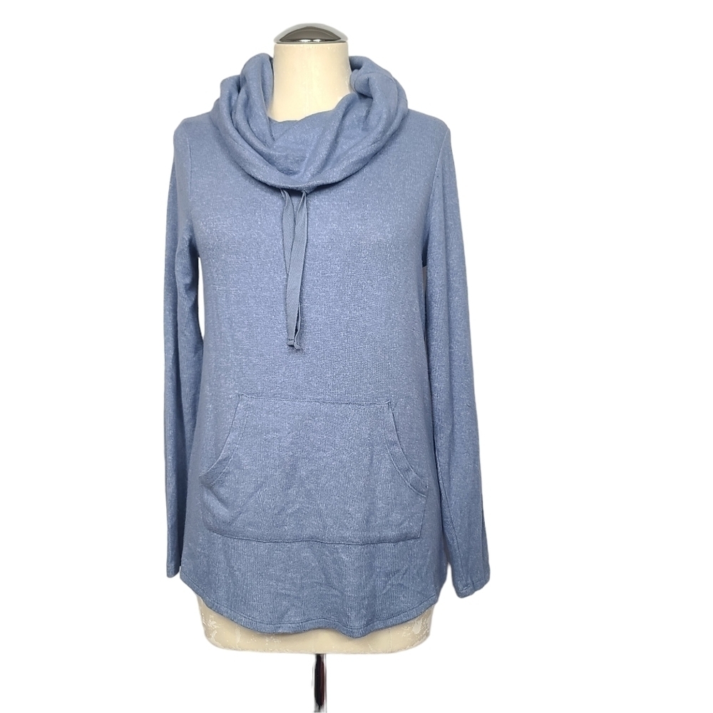 Moondance Blue Cowl Neck Sweater XS